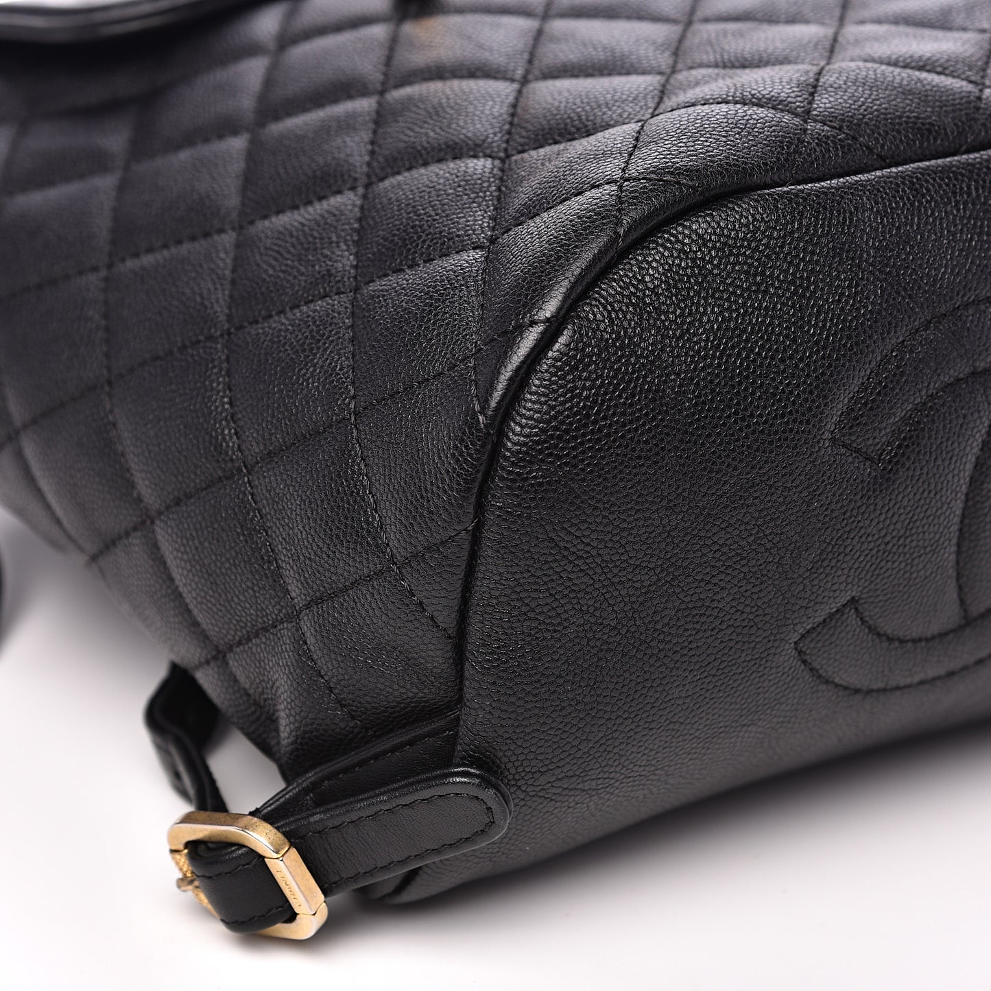 Caviar Quilted Filigree Backpack Black