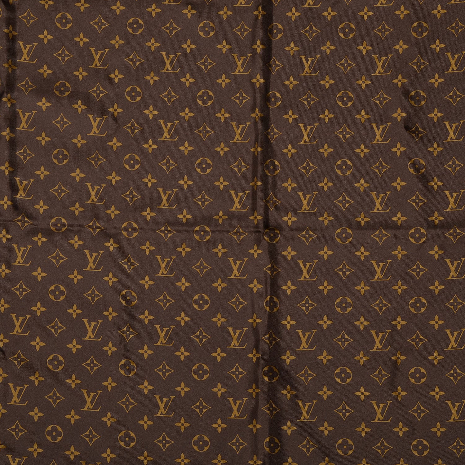 Louis Vuitton Silk Monogram Trunks Square Scarf Brown 3 of 5