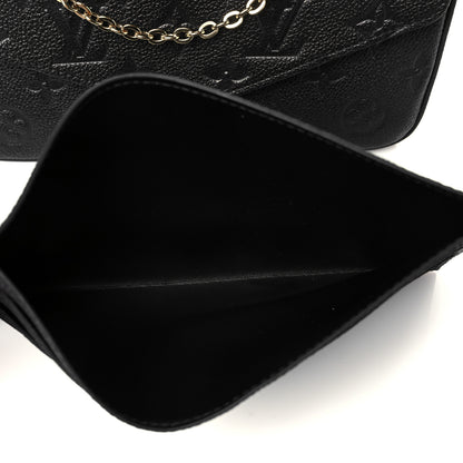 Louis Vuitton Empreinte Pochette Felicie Chain Wallet Black 9 of 15