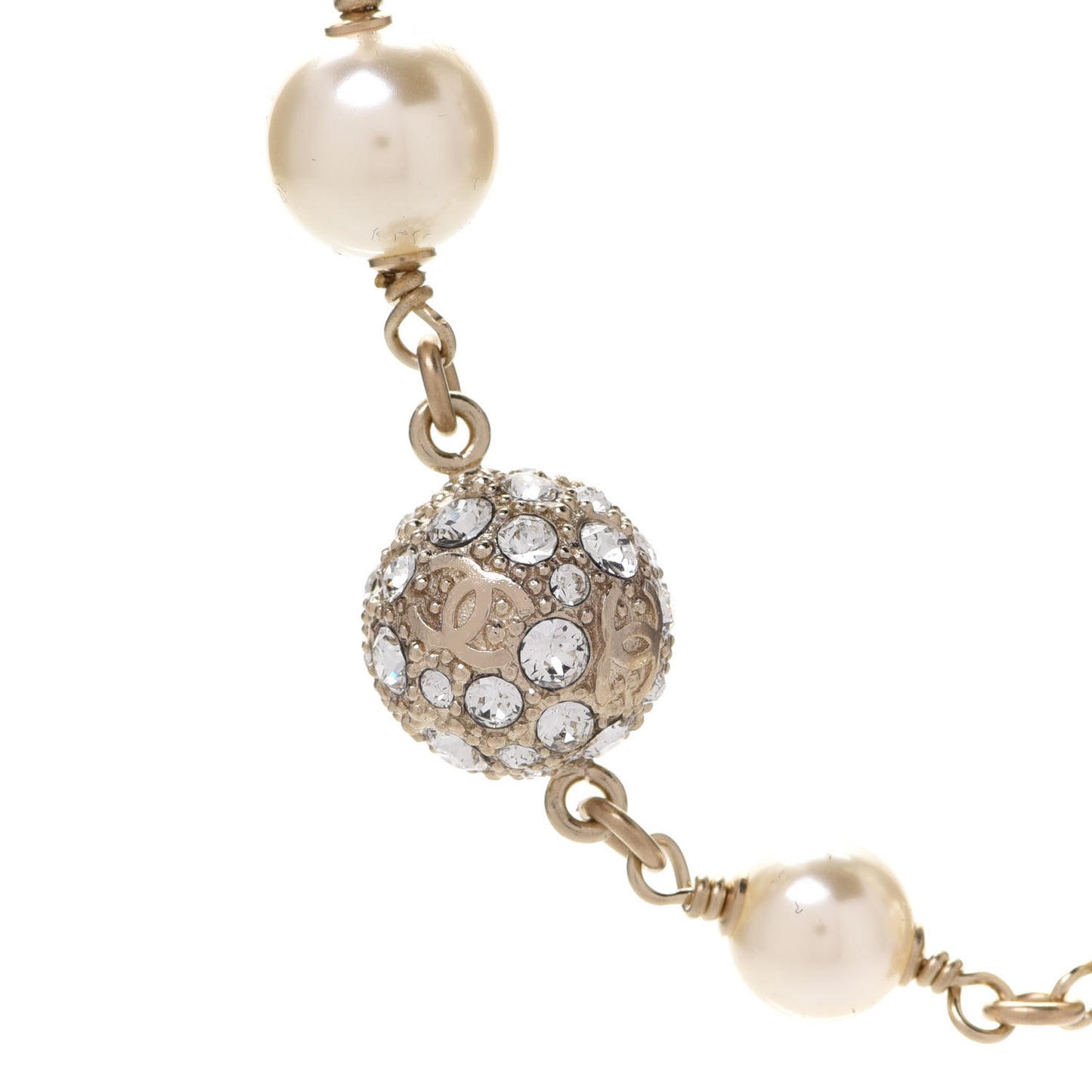 Pearl CC Short Necklace Gold
