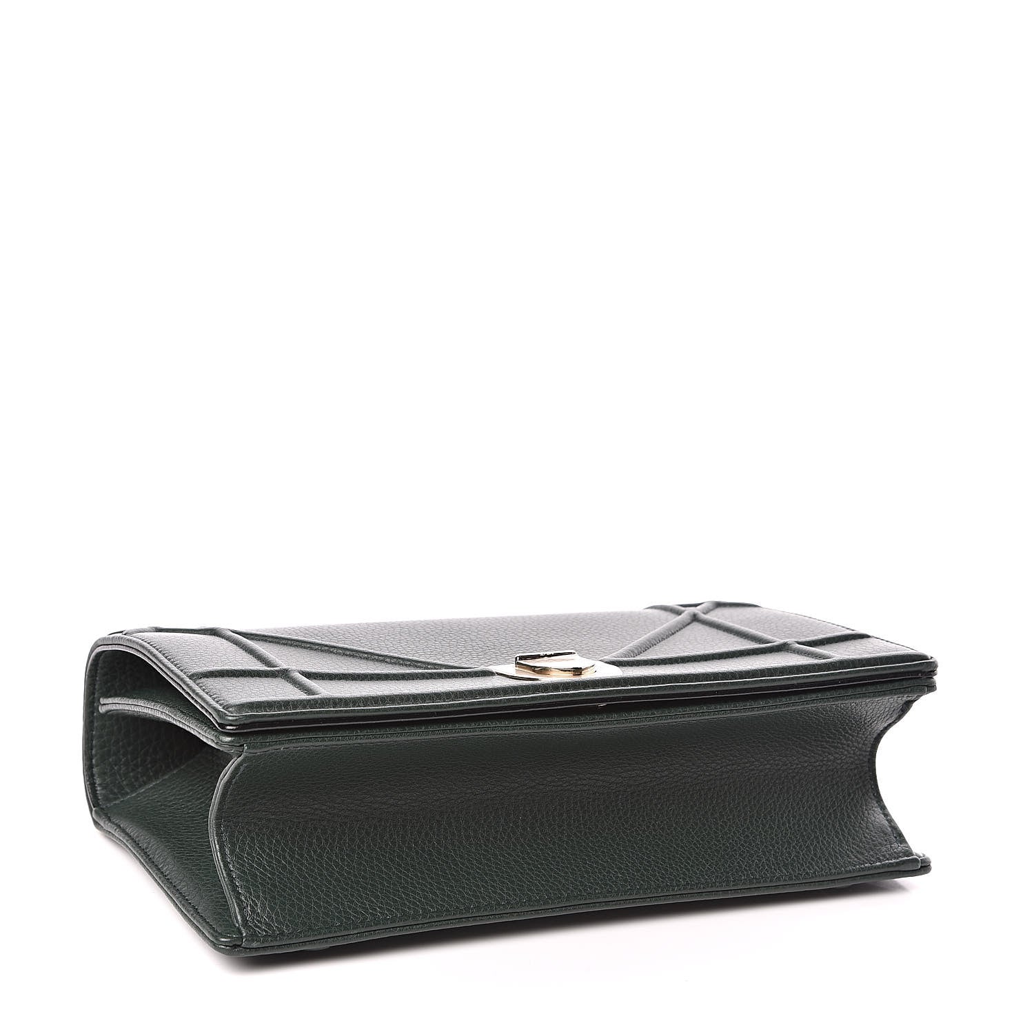 Christian Dior Grained Calfskin Medium Diorama Flap Bag Green 4 of 13