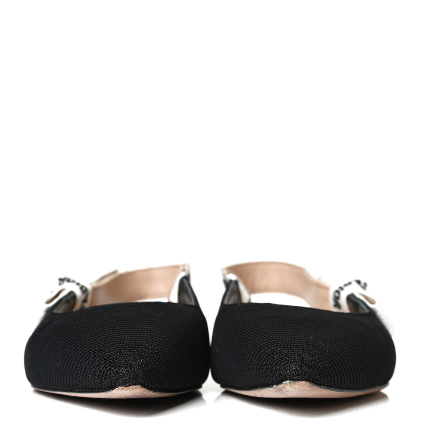 Technical Canvas Ribbon J'Adior Slingback Ballet Flats 36 Black