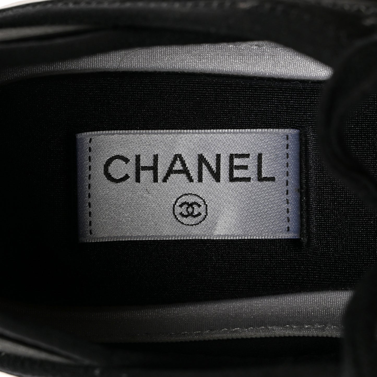 Velvet Calfskin Mixed Fibers CC Sneakers 41 Black
