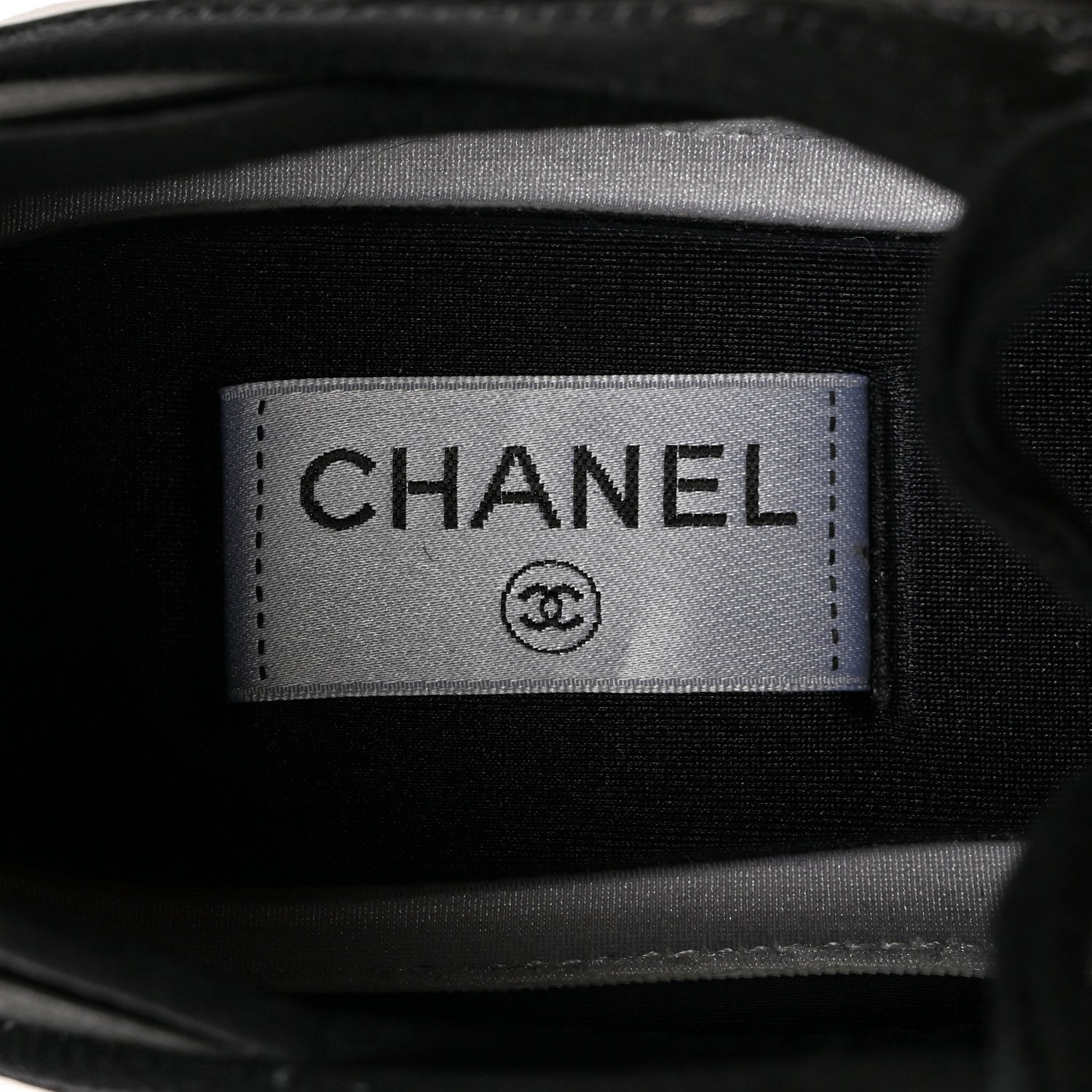 Chanel Velvet Calfskin Mixed Fibers CC Sneakers 41 Black 7 of 10