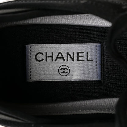 Chanel Velvet Calfskin Mixed Fibers CC Sneakers 41 Black 7 of 10