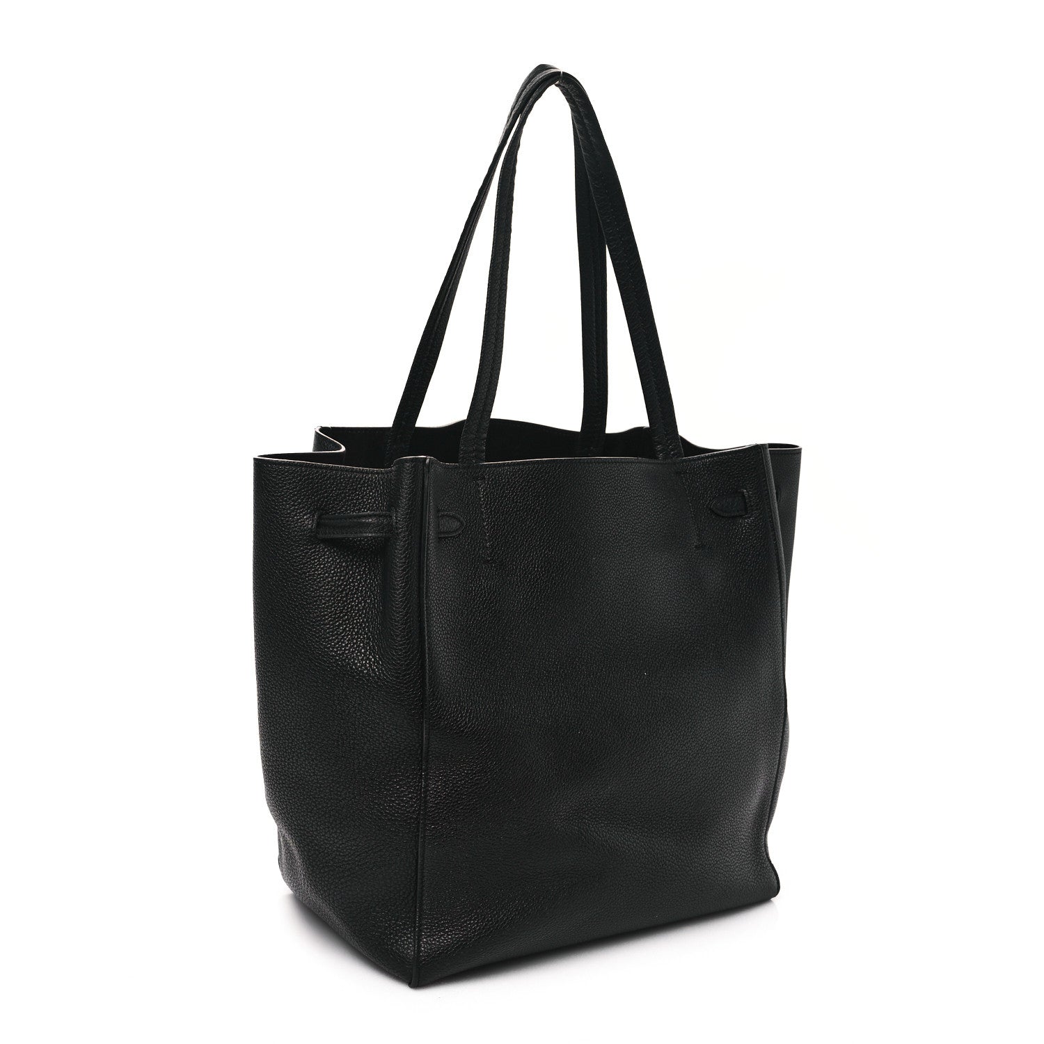 Celine Soft Grained Calfskin Medium Belt Cabas Phantom Black 3 of 13