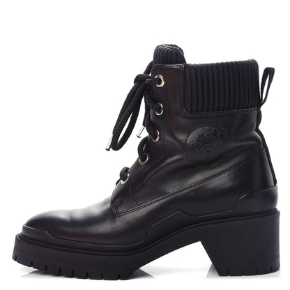 Hermes Calfskin Still Ankle Boots 37 Black 1 of 11