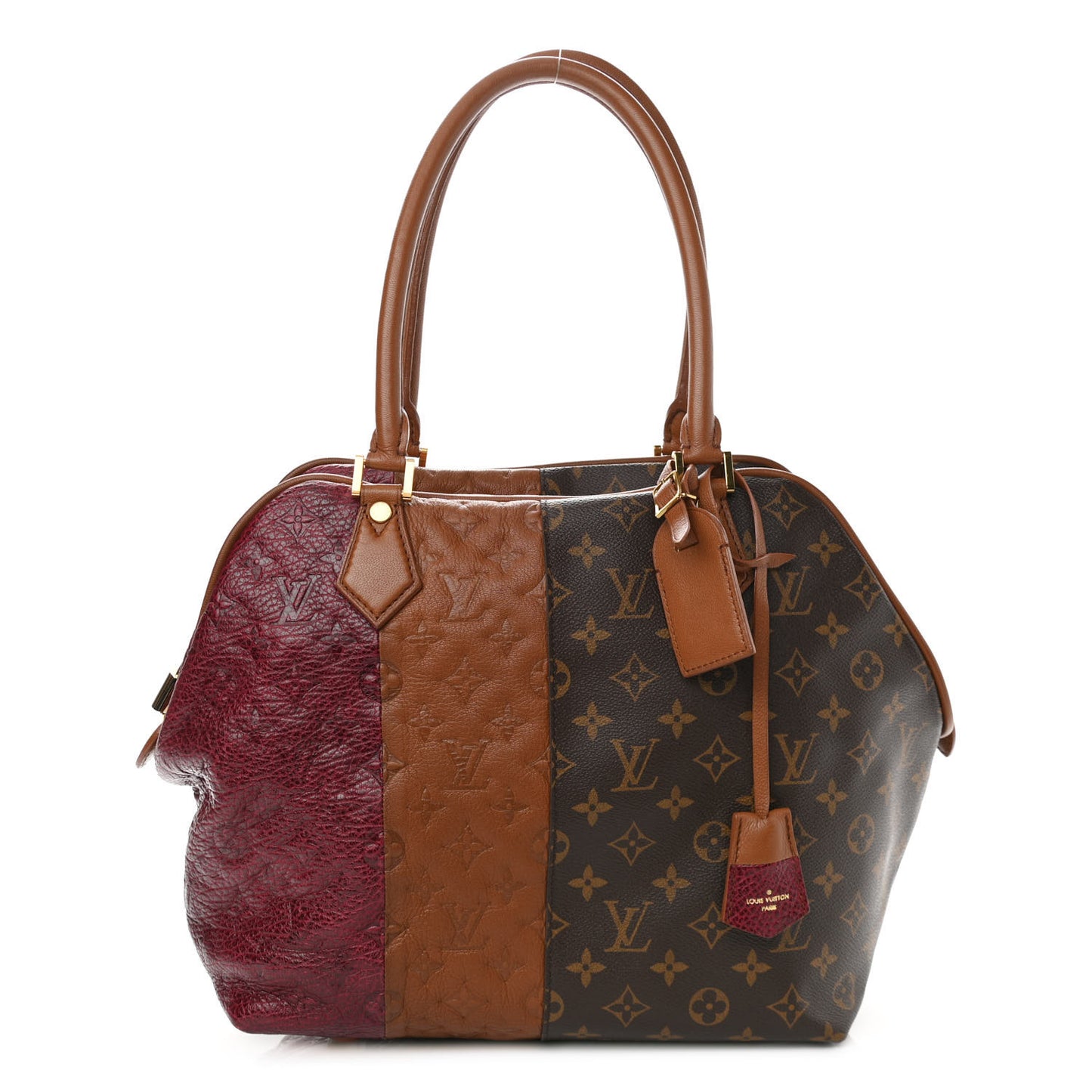 Monogram Stripes Medium Bag Bordeaux