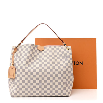 Louis Vuitton Damier Azur Graceful MM Rose Ballerine 10 of 10