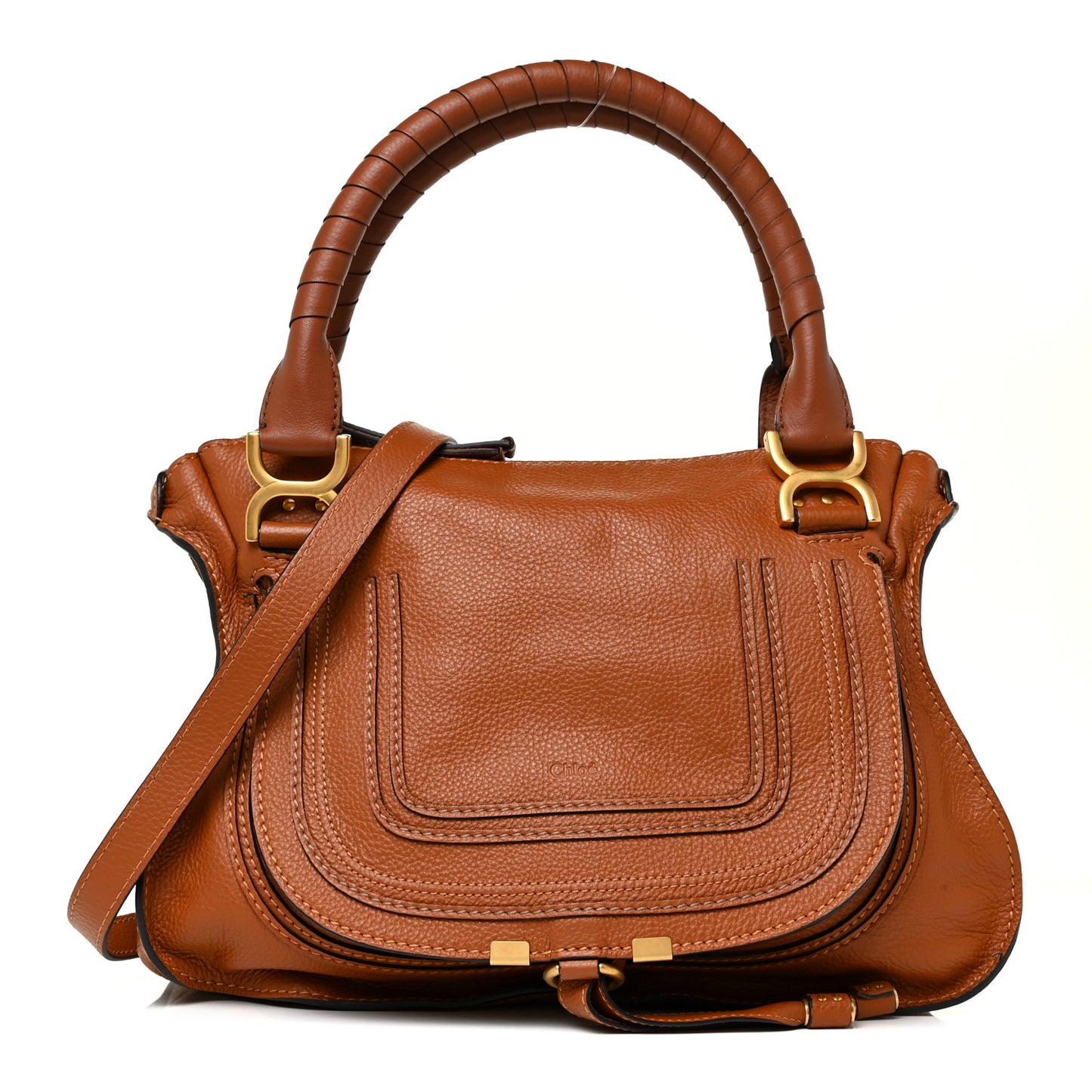Calfskin Medium Marcie Satchel Tan
