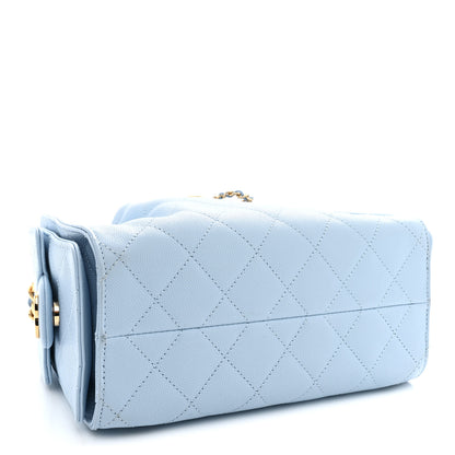 Chanel Caviar Quilted Mini Chanel 25 Handbag Light Blue 4 of 11
