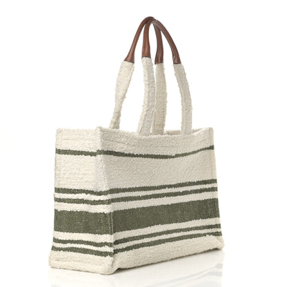 Celine Stripe Triomphe Large Cabas Thais Khaki Tan 3 of 14