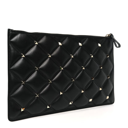 Valentino Garavani Nappa Candystud Zip Pouch Black 3 of 7