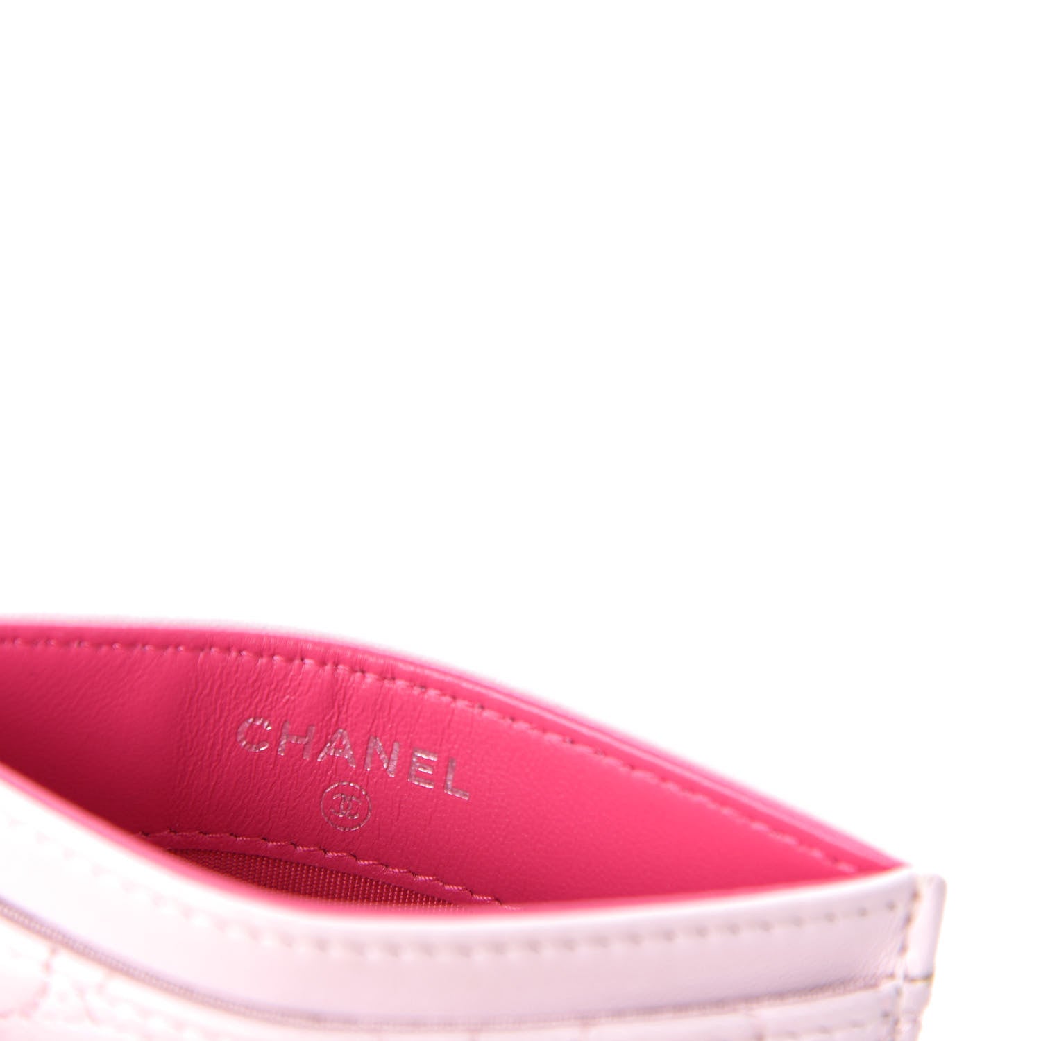 Chanel Lambskin Camellia Embossed Card Holder Pink 6 of 11