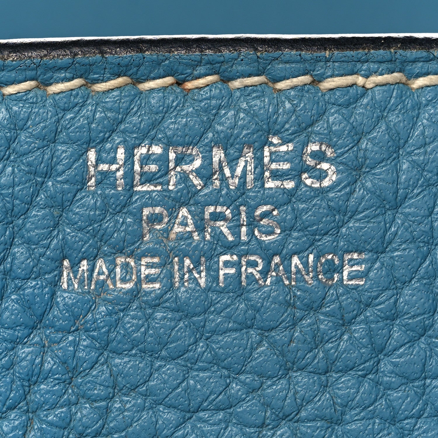 Hermes Taurillon Clemence Birkin 35 Blue Jean 24 of 47