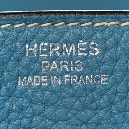Hermes Taurillon Clemence Birkin 35 Blue Jean 24 of 47
