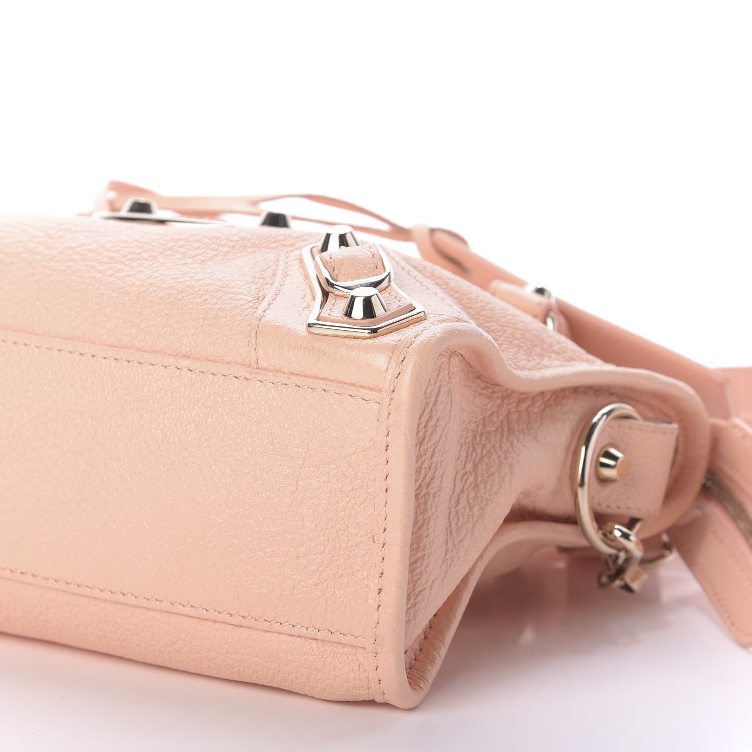 Balenciaga Chevre Gold Metallic Edge Hardware Mini City Rose Peach 7 of 9