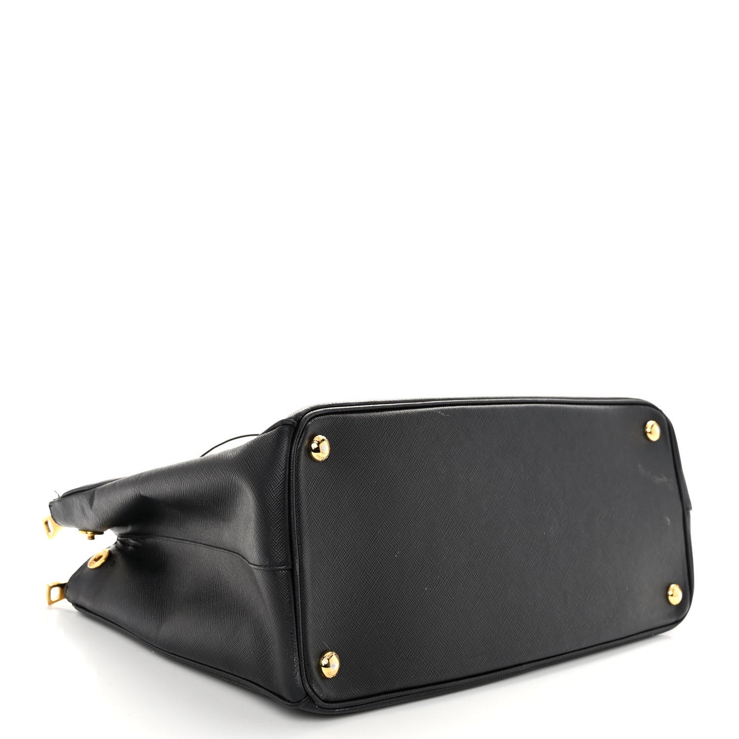 Saffiano Medium Galleria Double Zip Tote Black