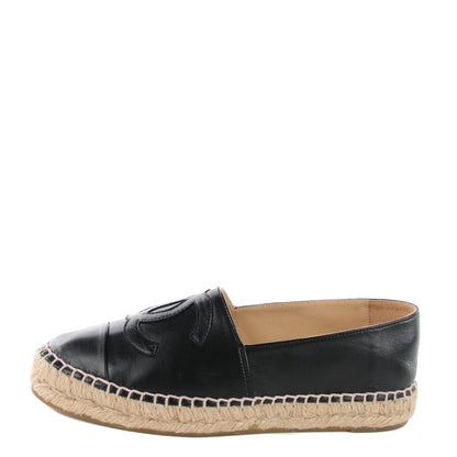 Chanel Lambskin CC Espadrilles 36 Black 1 of 7
