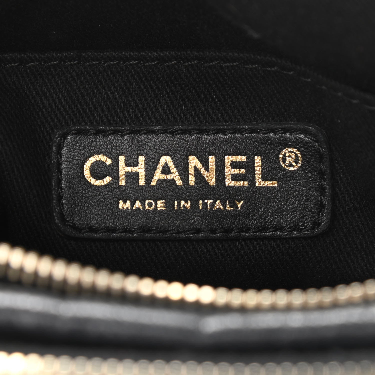Chanel Lambskin Jersey Scales Zipper Shoulder Bag Black 6 of 10