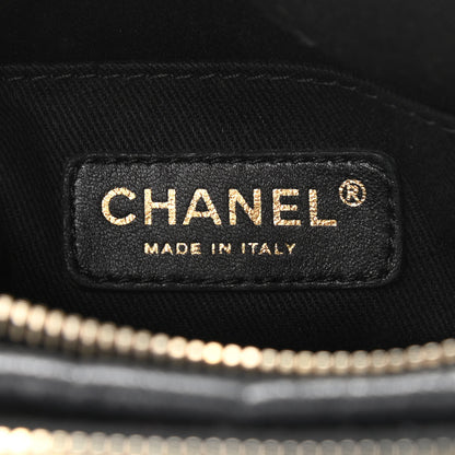 Chanel Lambskin Jersey Scales Zipper Shoulder Bag Black 6 of 10