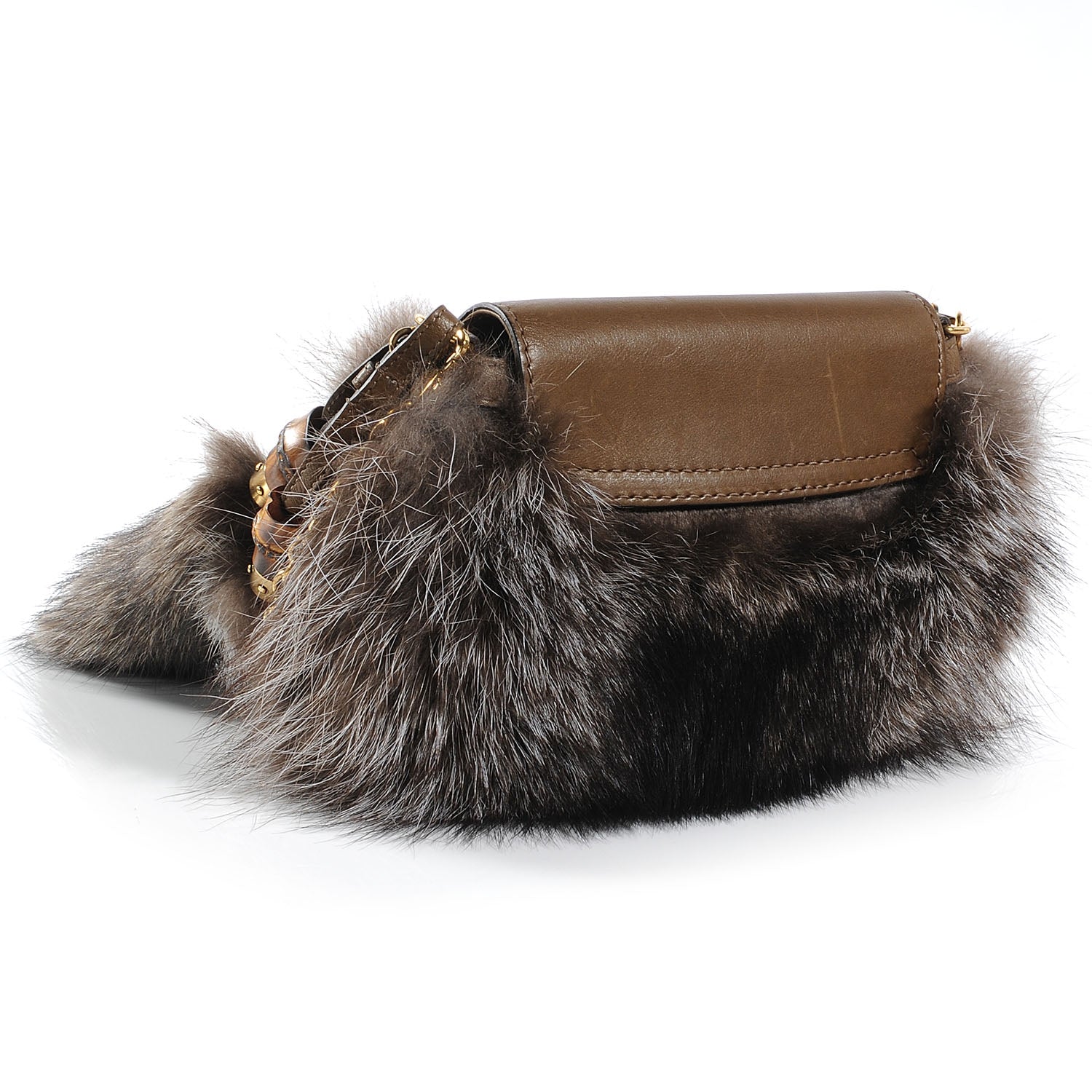 Gucci Leather Raccoon Tail Smilla 3 of 7