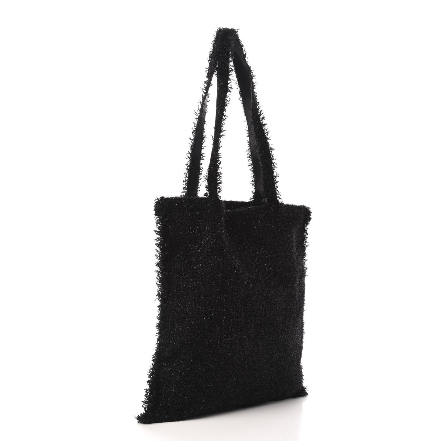 Tweed Resin Strass Large Robot Shopping Bag Black