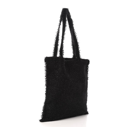 Chanel Tweed Resin Strass Large Robot Shopping Bag Black 3 of 11