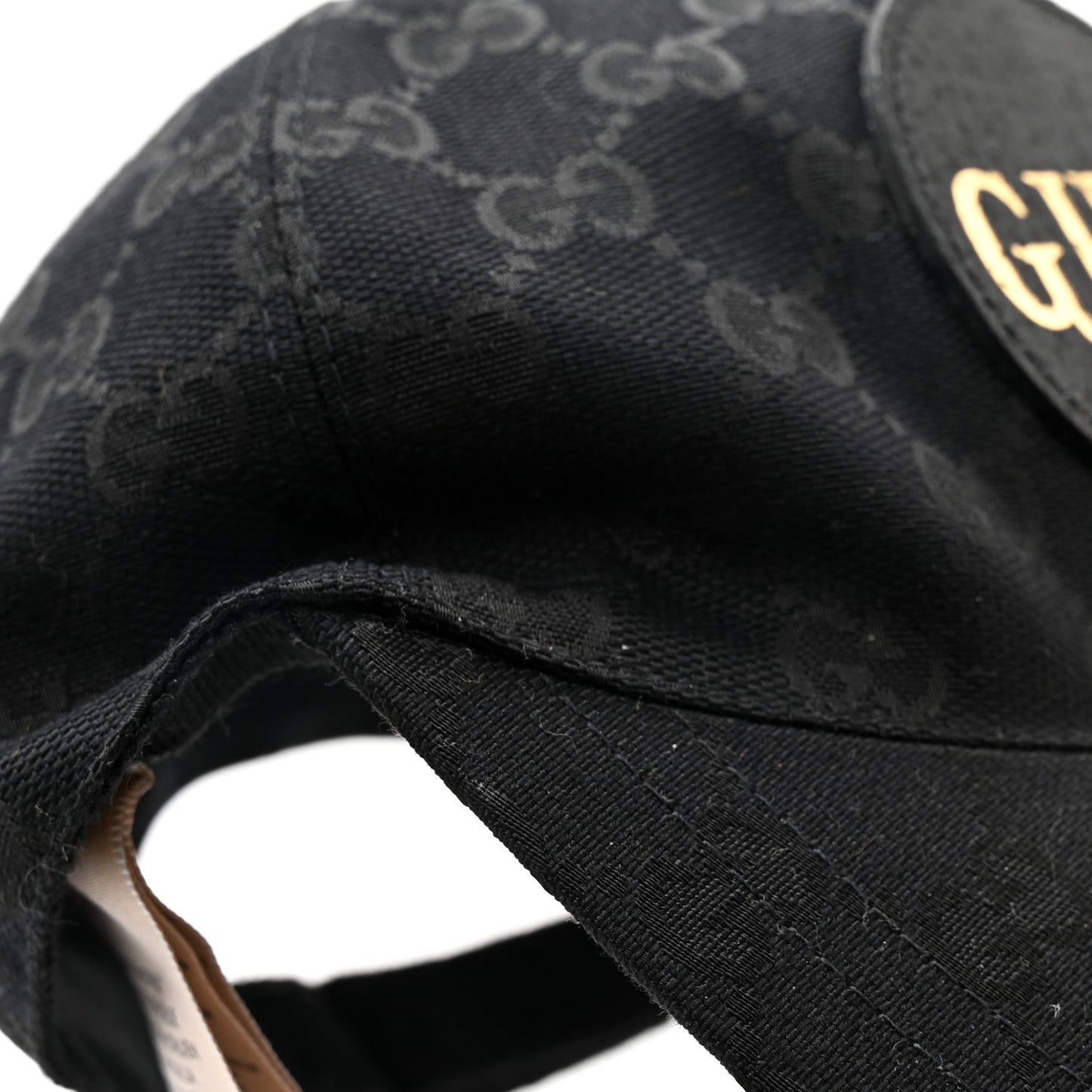 Monogram Textured Dollar Calfskin Zeno Baseball Hat M Black