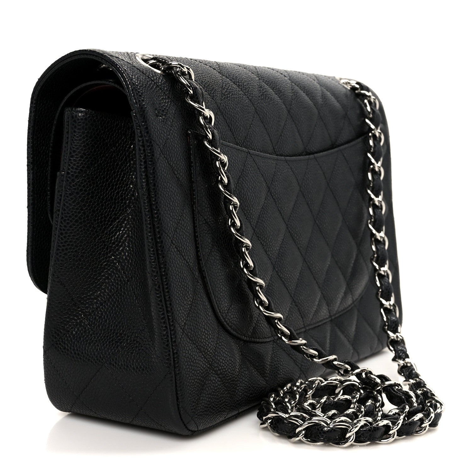 Chanel Caviar Quilted Jumbo Double Flap Black 3 of 11