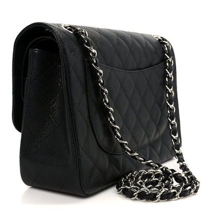 Chanel Caviar Quilted Jumbo Double Flap Black 3 of 11