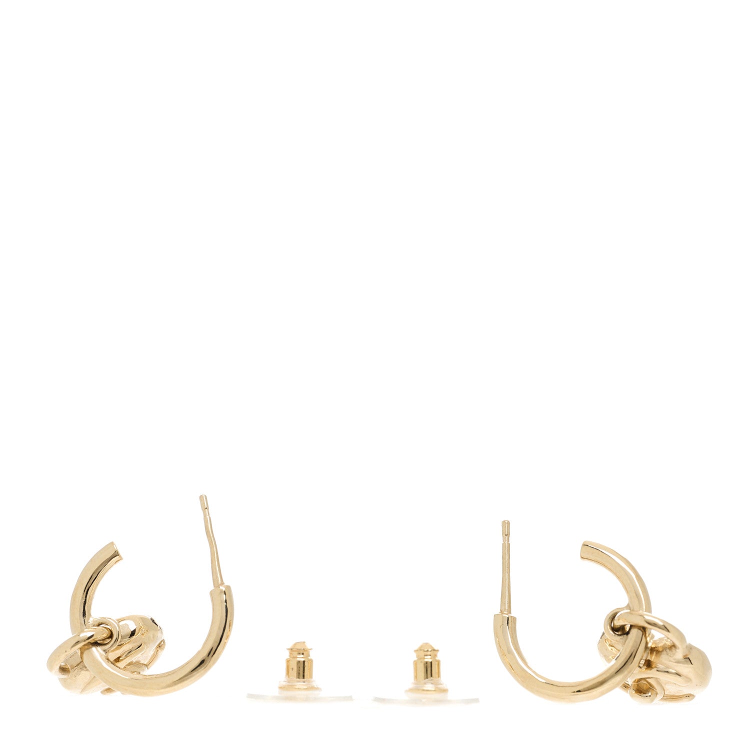 Chanel Metal CC Heart Turnlock Drop Earrings Gold 3 of 6