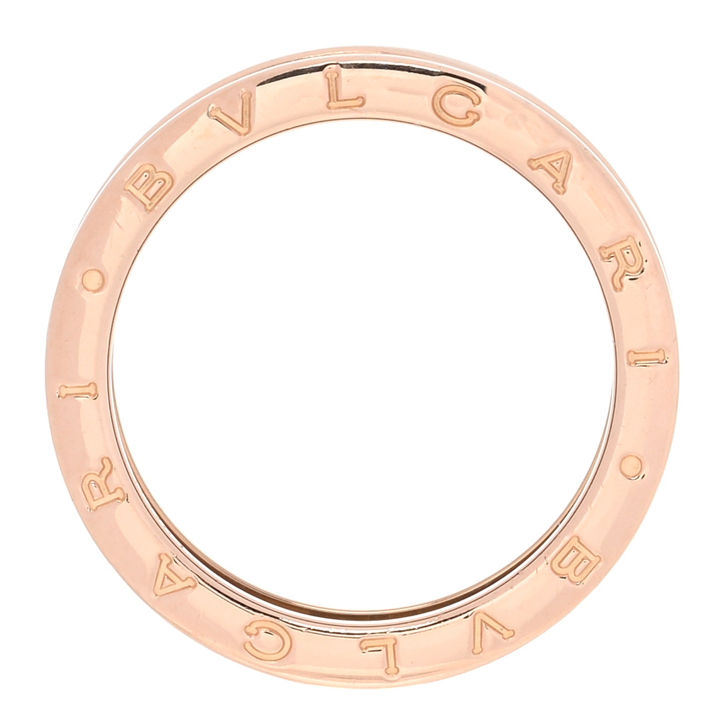 18K Rose Gold Black Ceramic B.Zero1 Two-Band Ring 63 10.25