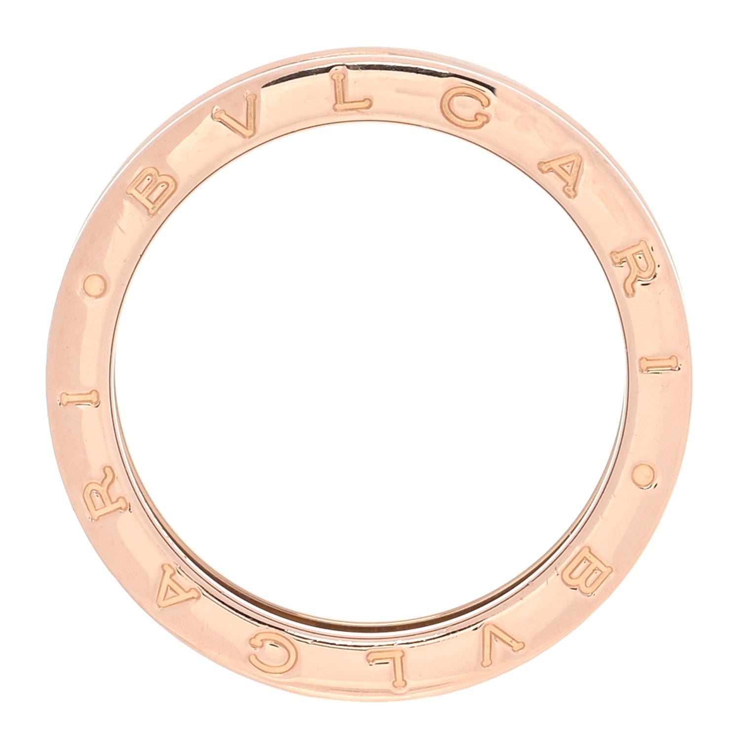 Bulgari 18K Rose Gold Black Ceramic B.Zero1 Two-Band Ring 63 10.25 6 of 6