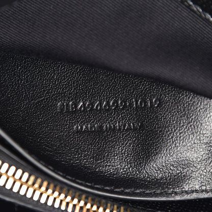 Saint Laurent Grain de Poudre Calfskin Y Quilted Monogram Small Loulou Chain Satchel Black 7 of 10
