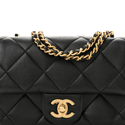 Chanel Lambskin Quilted Pearl Small Flap Black 8 of 11
