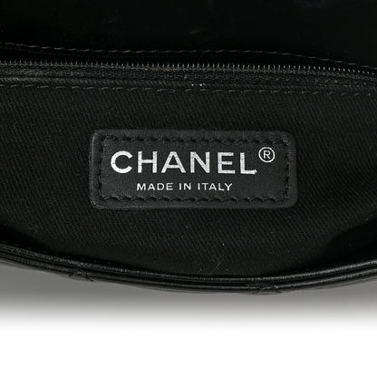 Chanel Glazed Calfskin Quilted Small CC Delivery Tote Black 6 of 10