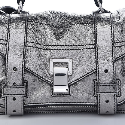 Proenza Schouler Metallic Lambskin Tiny PS1 Satchel Silver 11 of 15
