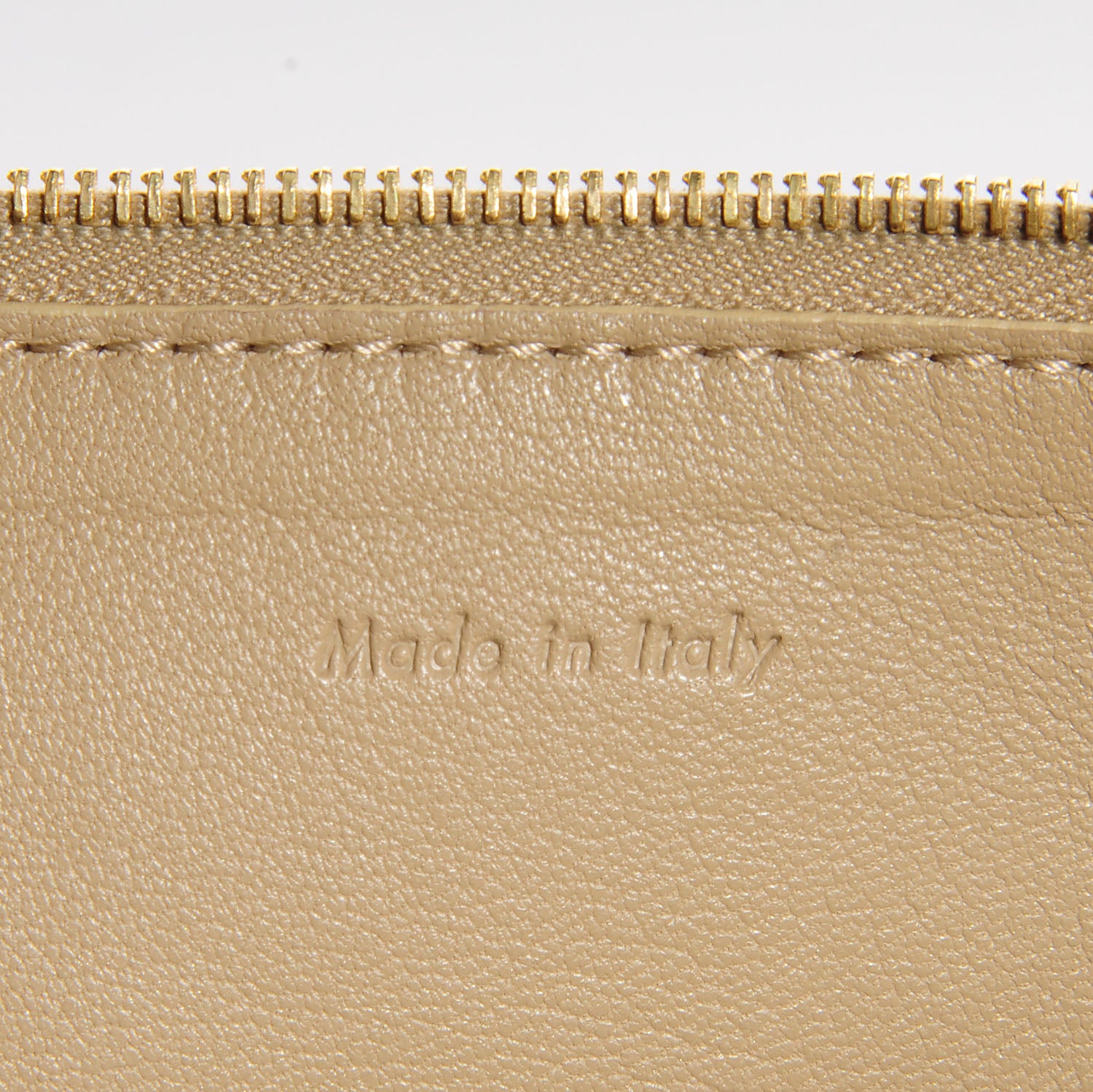 Celine Lambskin Bi-Color Solo Clutch Pouch Beige Butter 8 of 10