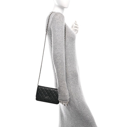 Chanel Caviar Quilted Wallet On Chain WOC Black 2 of 11