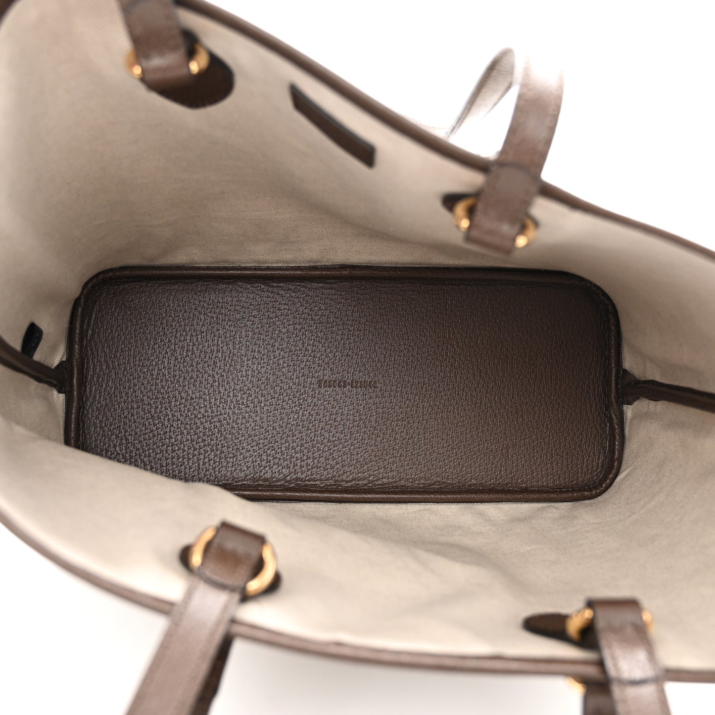 GG Supreme Monogram Textured Calfskin Small Ophidia Shoulder Tote Bag Beige Ebony New Acero