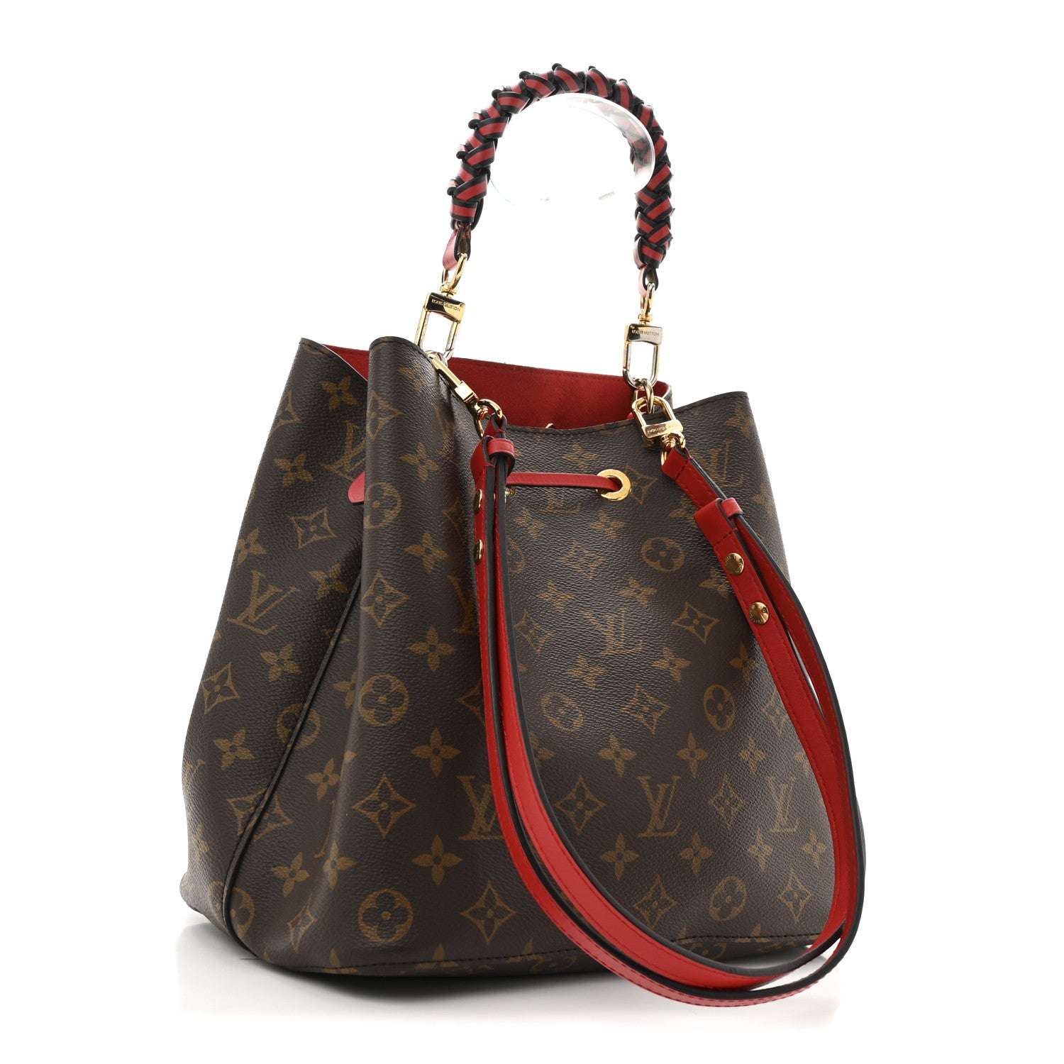 Louis Vuitton Monogram Braided Neonoe Coquelicot 3 of 14