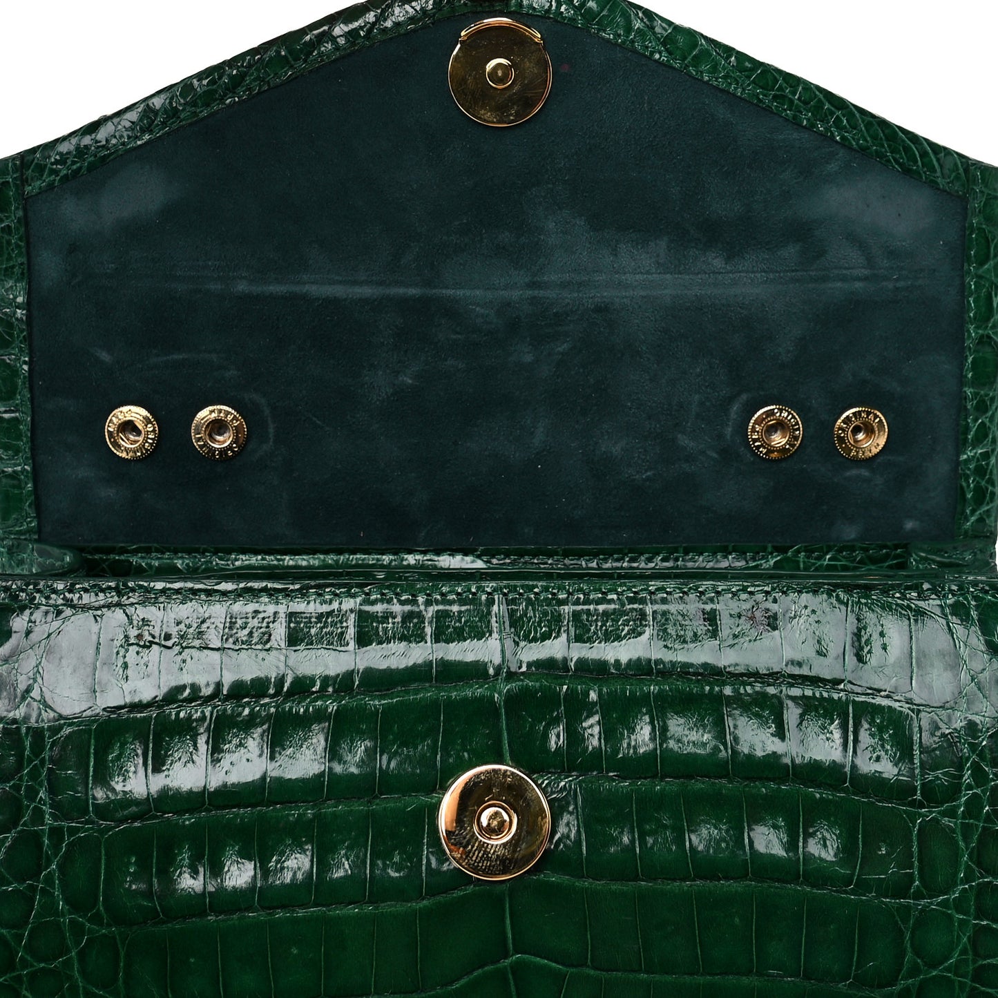 Crocodile Amour Clutch Green