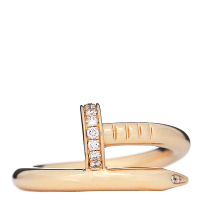 Cartier 18K Yellow Gold Diamond Juste Un Clou Ring 49 4.75 1 of 5