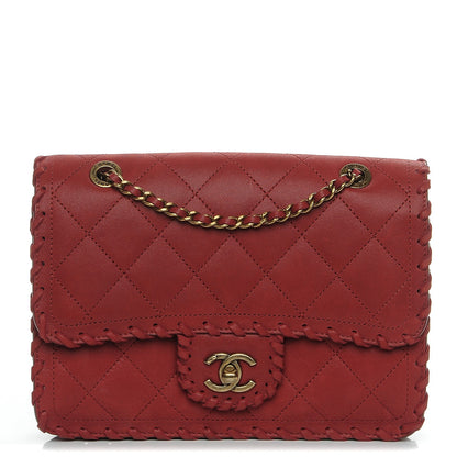 Chanel Metallic Calfskin Small Happy Stitch Flap Red 1 of 9