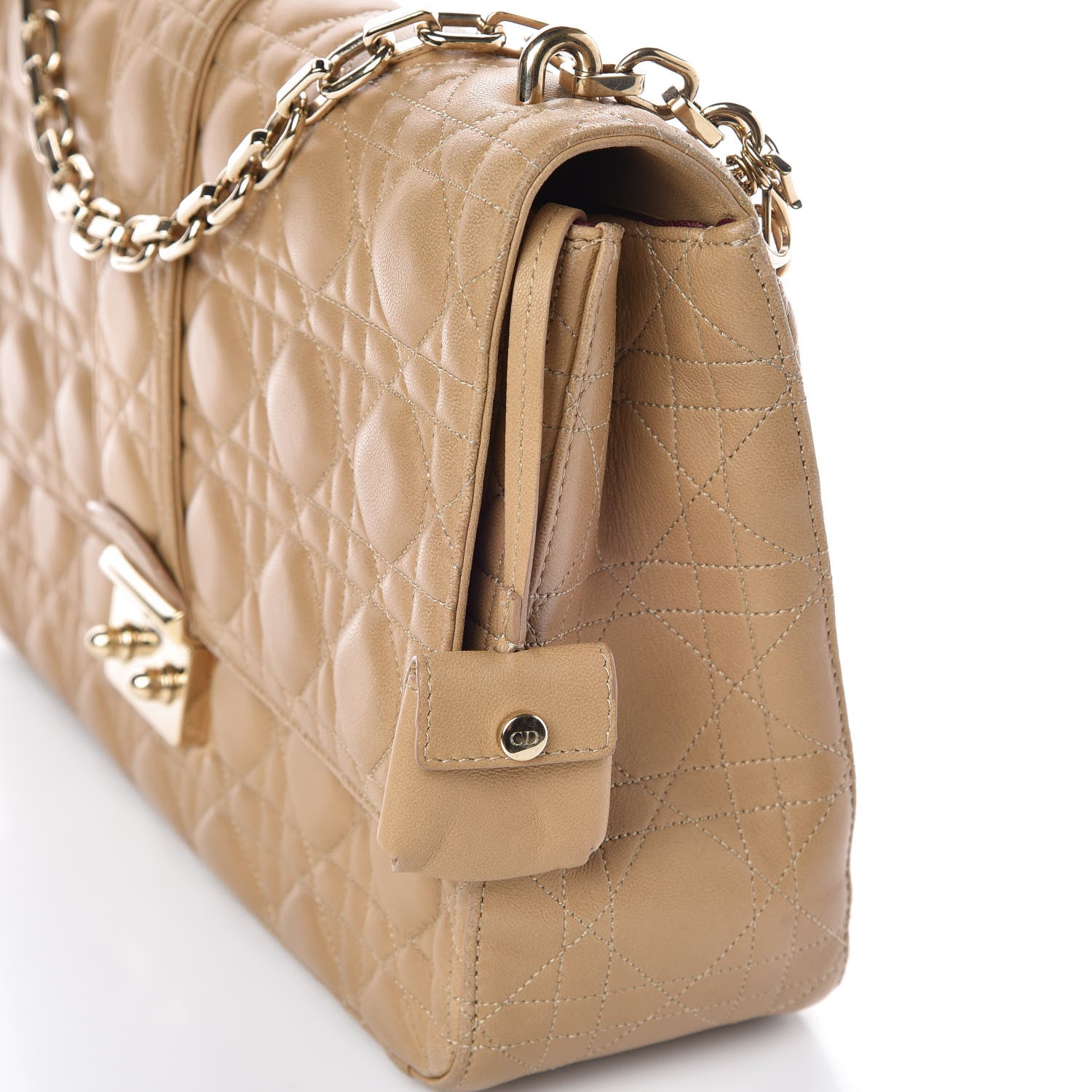 Christian Dior Lambskin Cannage Large Miss Dior Flap Beige 7 of 13