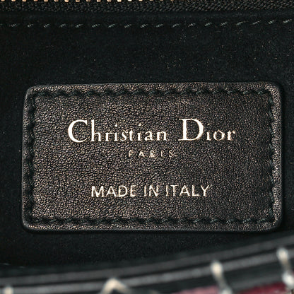 Christian Dior Calfskin Cannage Embroidered Beaded Mini Lady Dior Black Multicolor 6 of 12