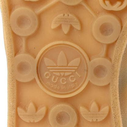 Gucci X ADIDAS Softy Velvet Suede Madeira Demetra Mens Gazelle Sneakers 9 Ice Blue Velvet Blue Smile Yellow 6 of 8
