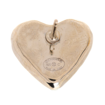 Chanel CC Heart Earrings Gold 4 of 5