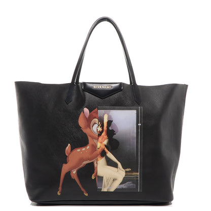 Givenchy Textured Coated Canvas Bambi Print Large Antigona Tote Black 1 of 13